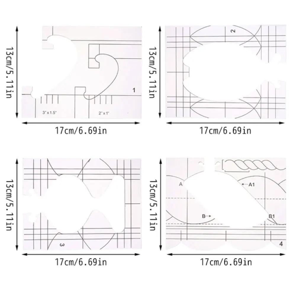 QuiltCraft – Patchwork Ruler and Quilting Set