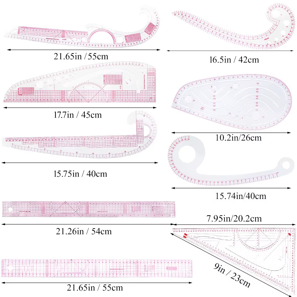 CraftyCurve– French Curve Ruler Set