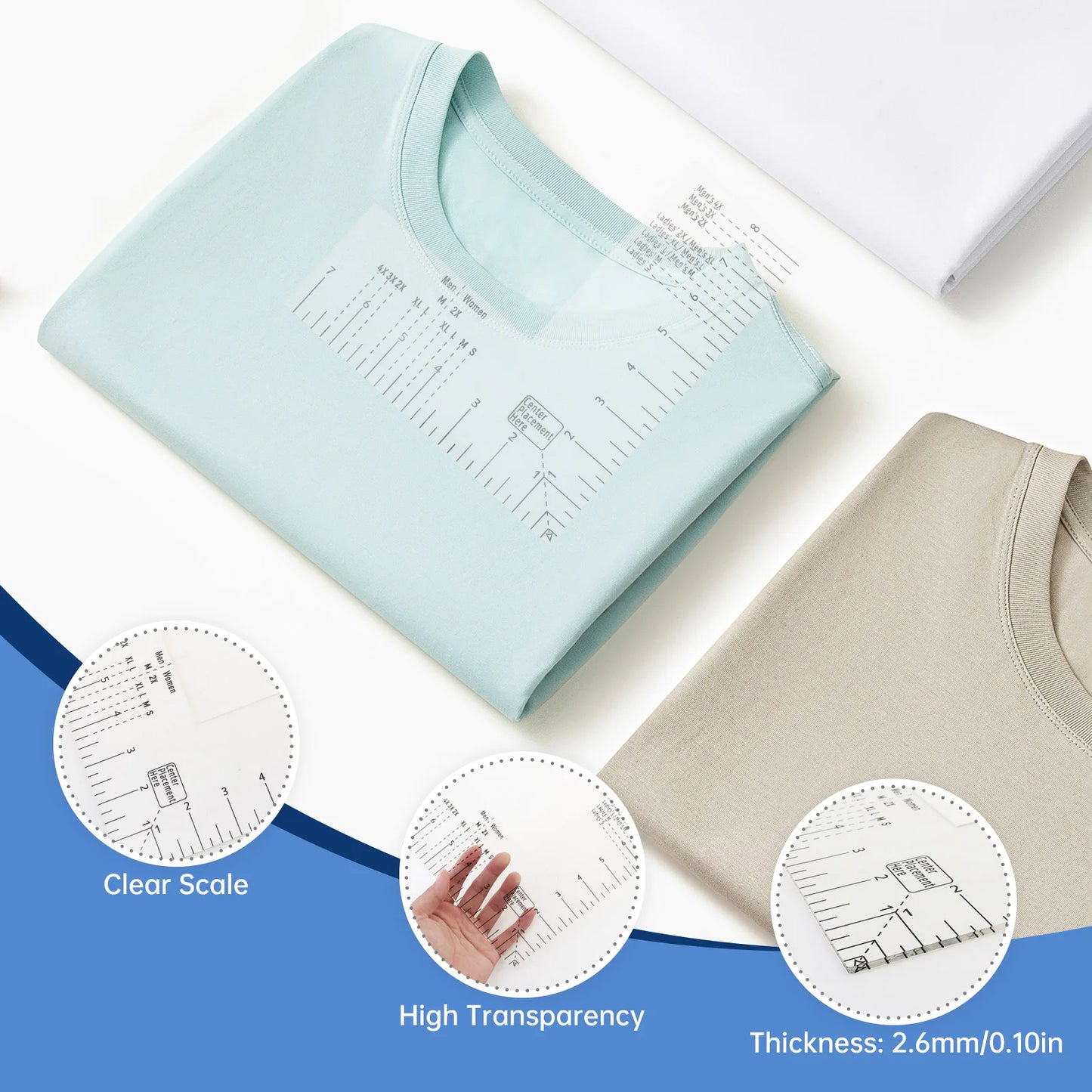 AlignPro – Acrylic T-Shirt Ruler & Logo Placement Guide
