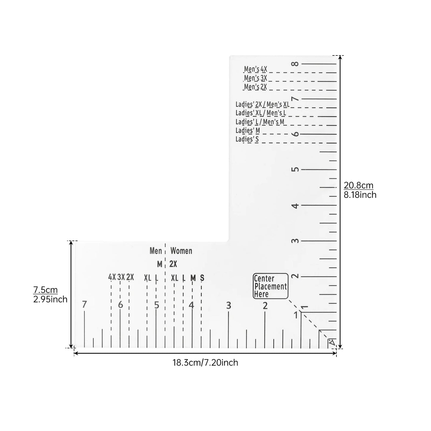 AlignPro – Acrylic T-Shirt Ruler & Logo Placement Guide