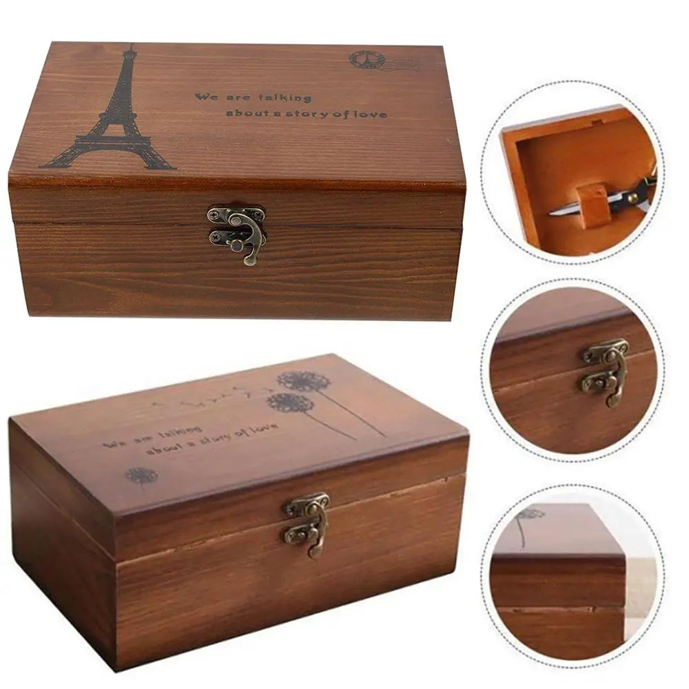 ThreadTreasures – Vintage Wooden Sewing Storage Box
