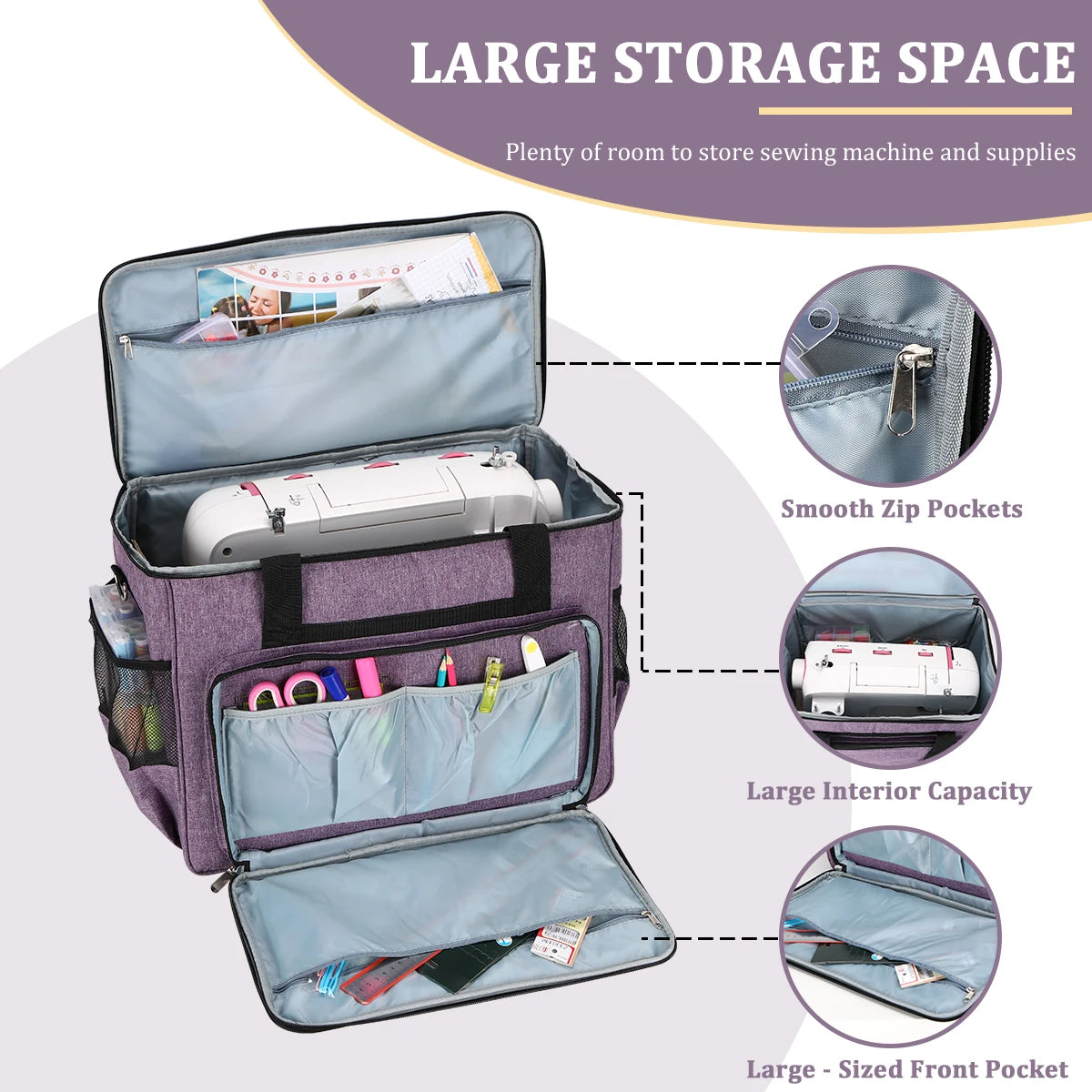 SewVoyage – Large Sewing Machine Carrying Case