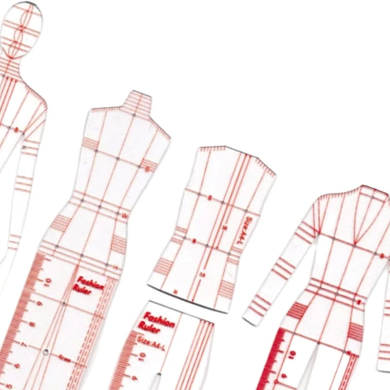 StyleDraft – 4 Piece Fashion Illustration Ruler Set