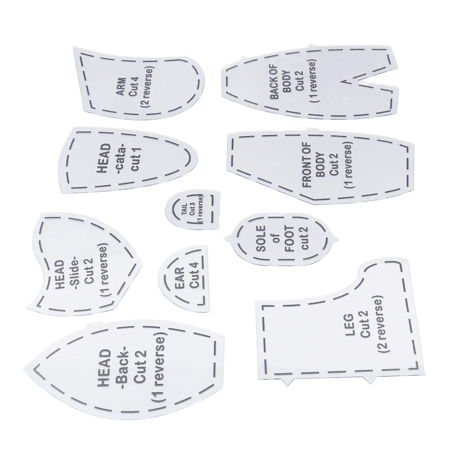 QuiltCub – Acrylic Bear Template Ruler Set