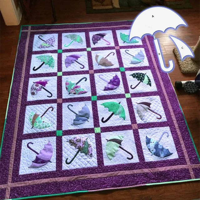 QuiltBloom – Umbrella Pattern Quilting Template