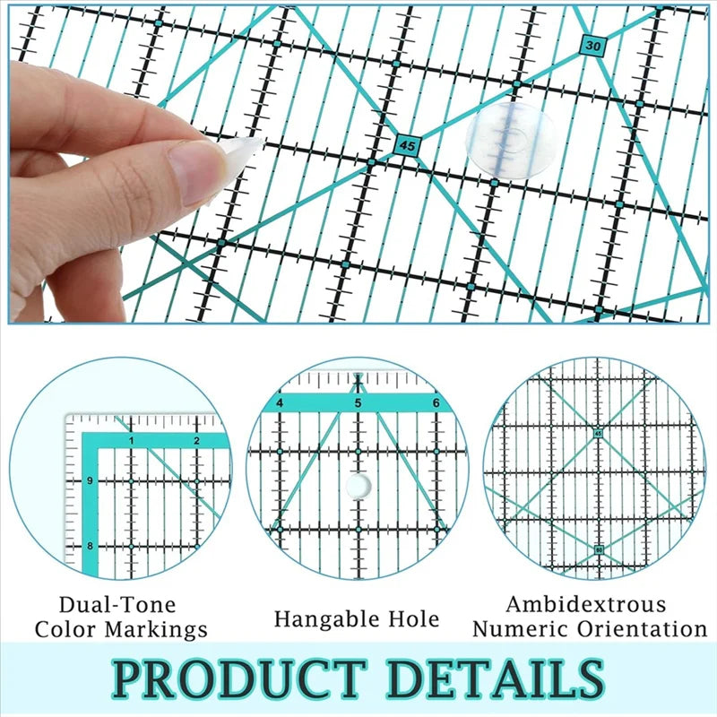 GridMaster – 5-Piece Quilting Ruler Set