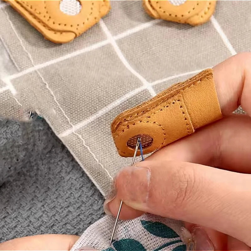 ThimbleGuard – Leather Finger Protector for Sewing