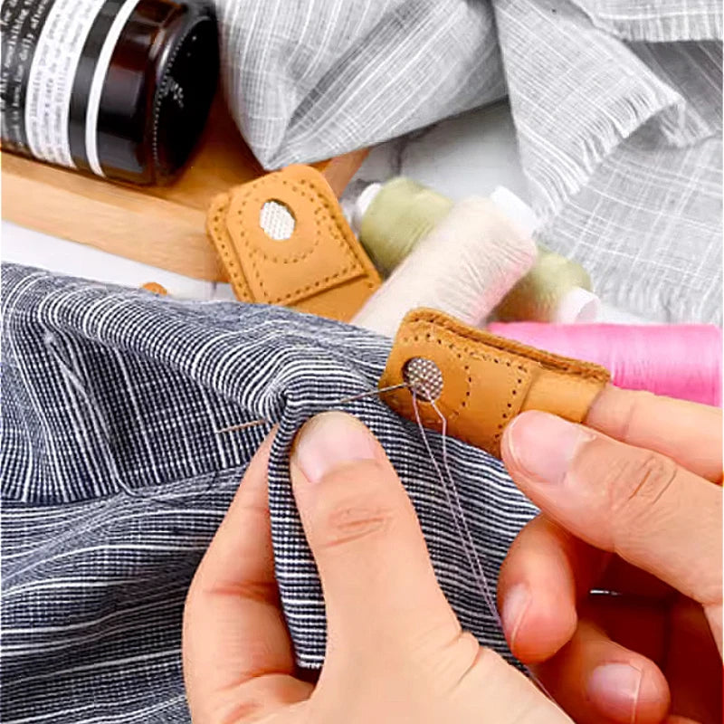ThimbleGuard – Leather Finger Protector for Sewing