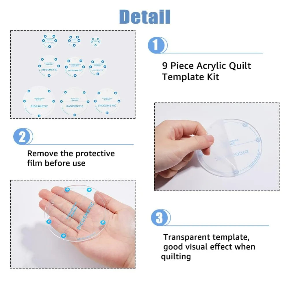 QuiltRound – Circle Quilting Template Set