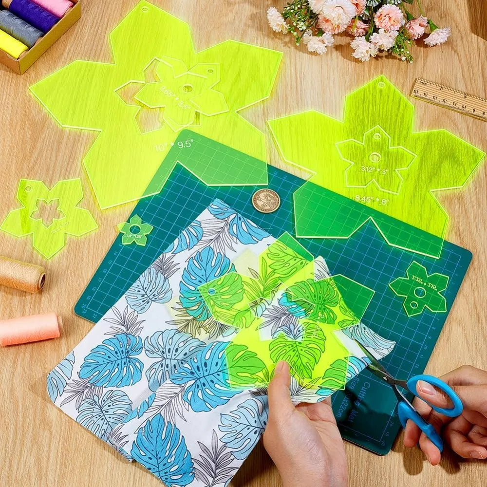 FloraQuilt – Acrylic Flower Quilting Template Set