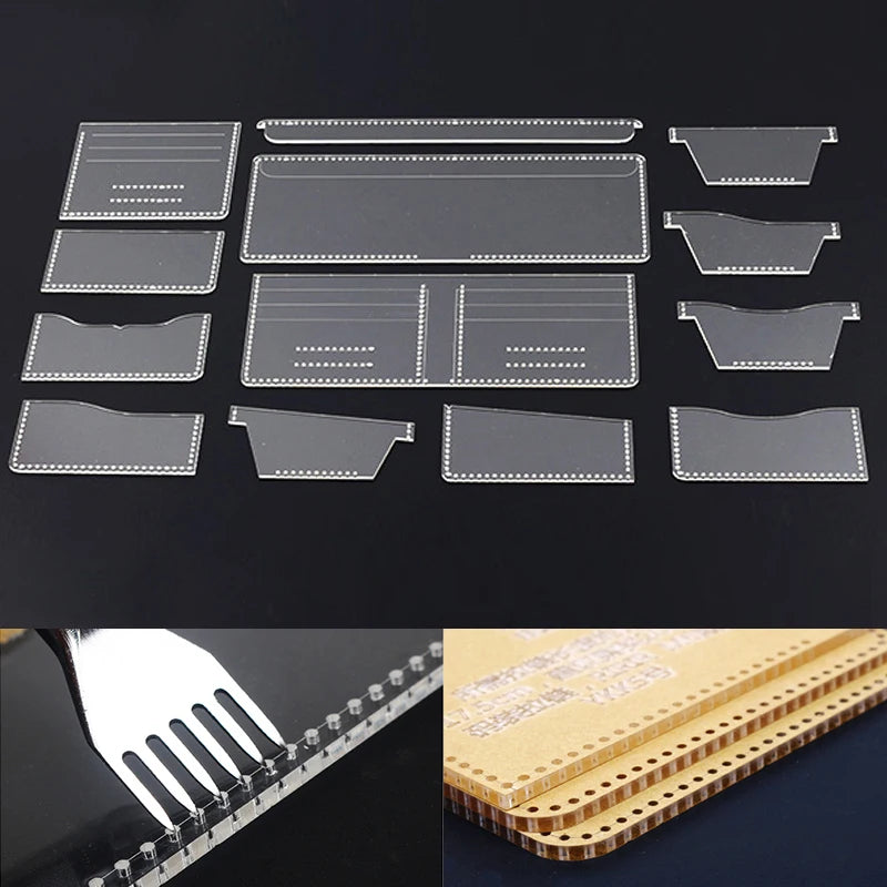 StitchCraft – 13PCS Wallet Pattern Stencil Template Set