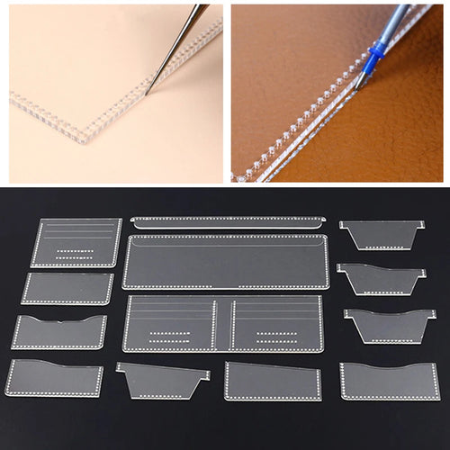 StitchCraft – 13PCS Wallet Pattern Stencil Template Set