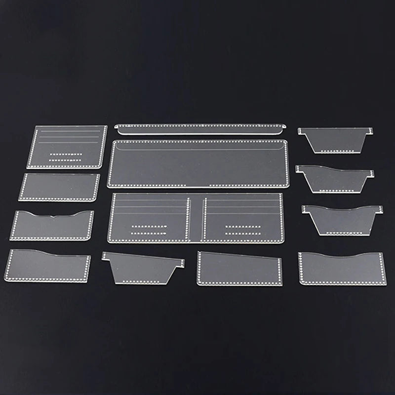 StitchCraft – 13PCS Wallet Pattern Stencil Template Set