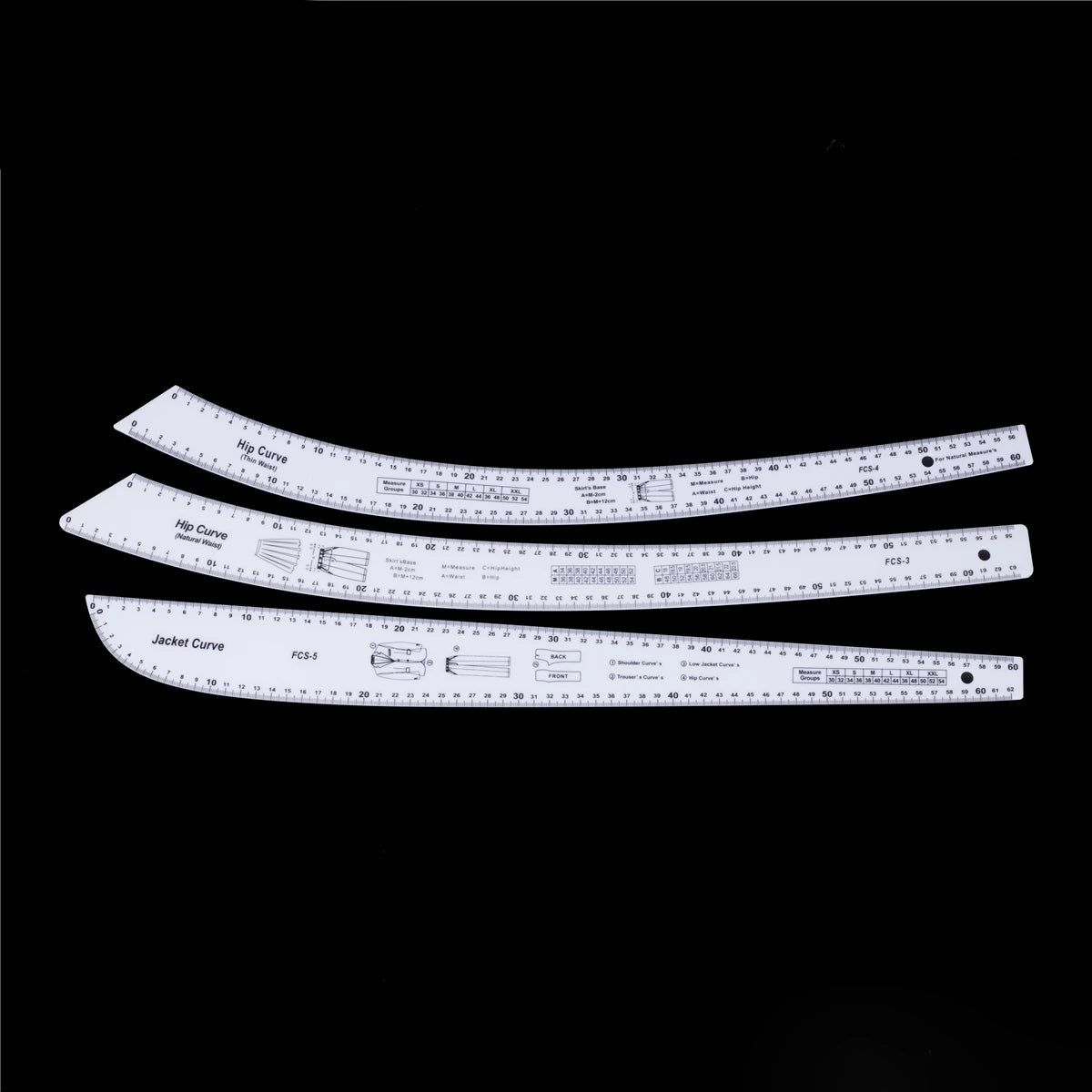 Patterna – 8PCS Acrylic French Curve Ruler Set