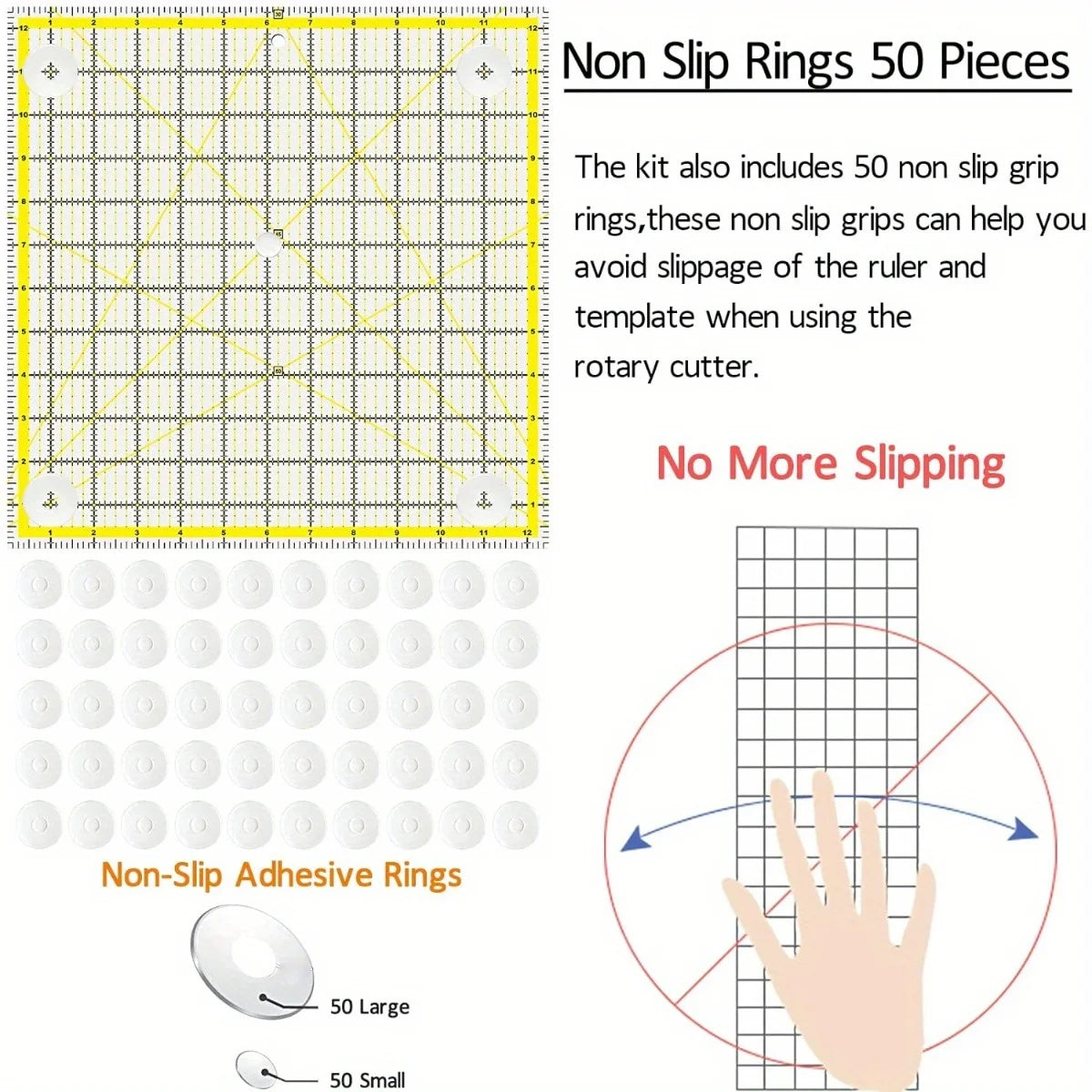 QuiltSphere – 7 Piece Acrylic Quilting Ruler Kit
