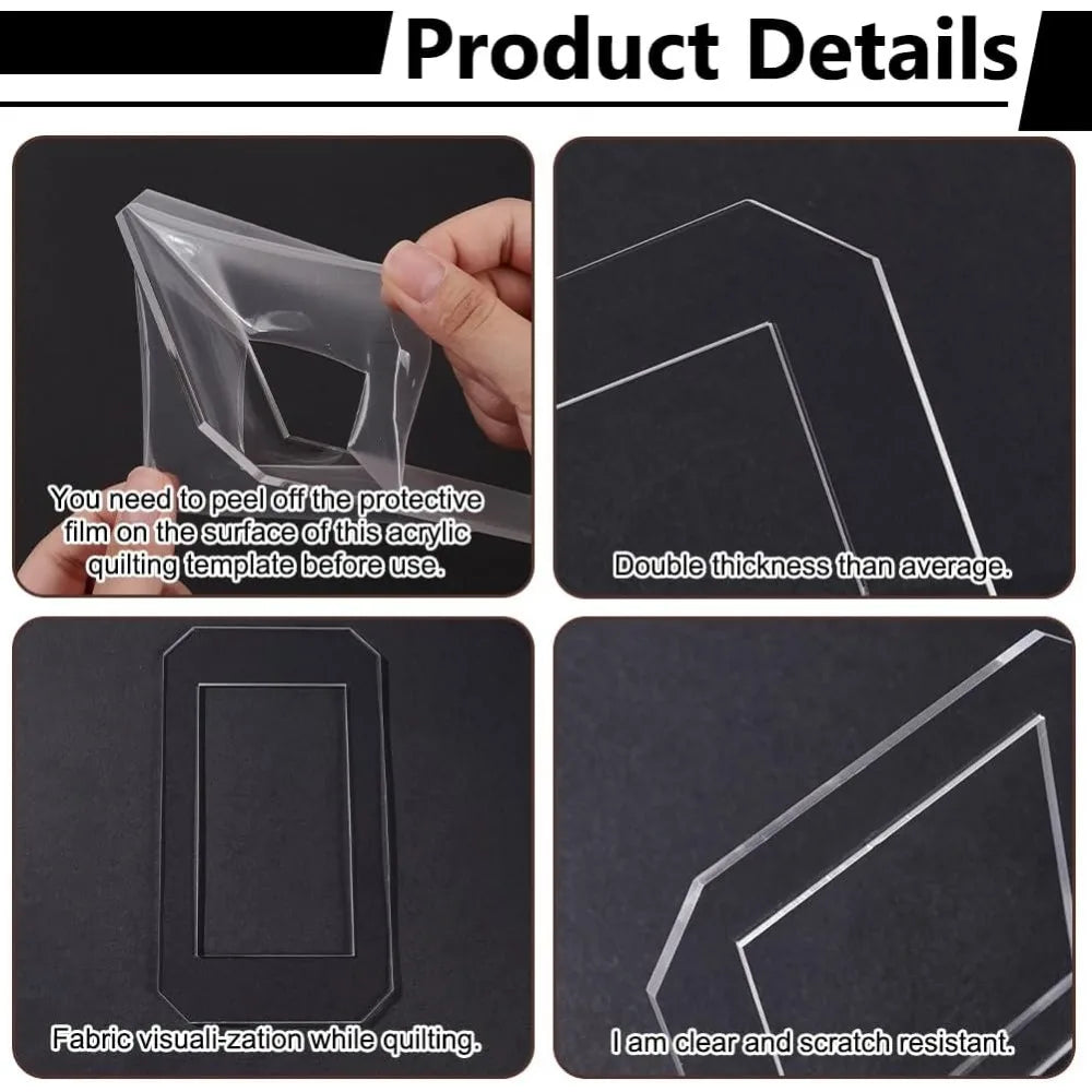SewFrame – Clear Acrylic Quilting Template Set