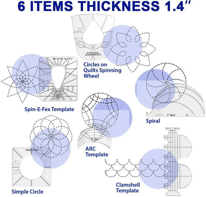 QuiltCraft – Patchwork Ruler and Quilting Set