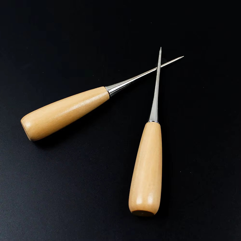 CraftPierce – Wooden Handle Sewing Awl Set