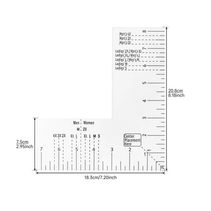 AlignPro – Acrylic T-Shirt Ruler & Logo Placement Guide
