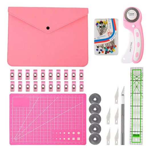 CutCrafter – Pink Rotary Quilting Cutter Set
