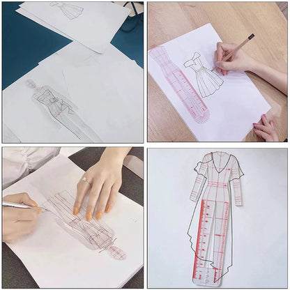 StyleDraft – 4 Piece Fashion Illustration Ruler Set