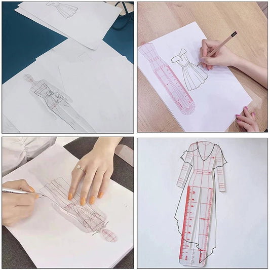 StyleDraft – 4 Piece Fashion Illustration Ruler Set