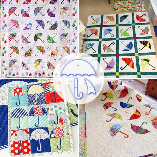 QuiltBloom – Umbrella Pattern Quilting Template