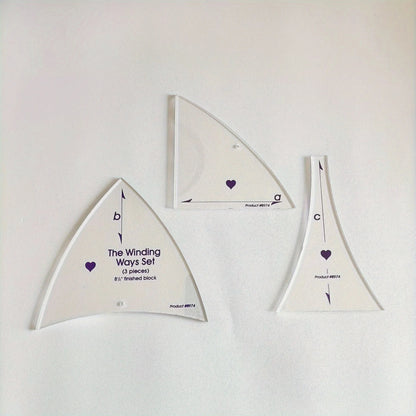 MeasureMate – 3-Piece Quilting Template Set