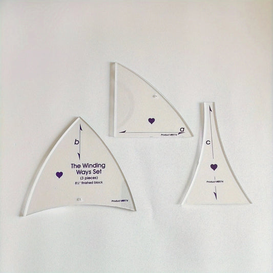 MeasureMate – 3-Piece Quilting Template Set