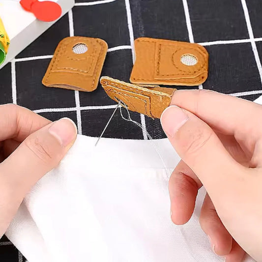 ThimbleGuard – Leather Finger Protector for Sewing