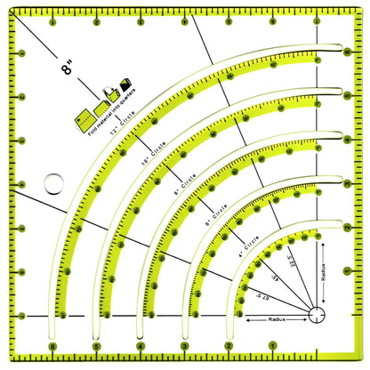 QuiltEase – 8 Inch Acrylic Quilting Ruler