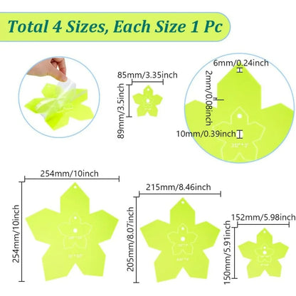 FloraQuilt – Acrylic Flower Quilting Template Set