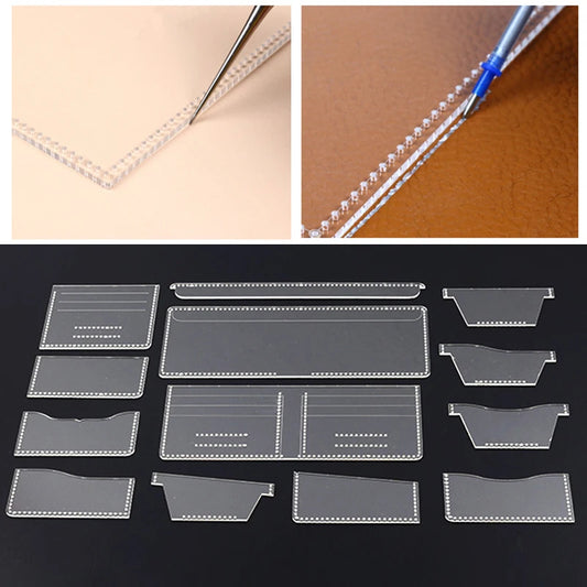 StitchCraft – 13PCS Wallet Pattern Stencil Template Set