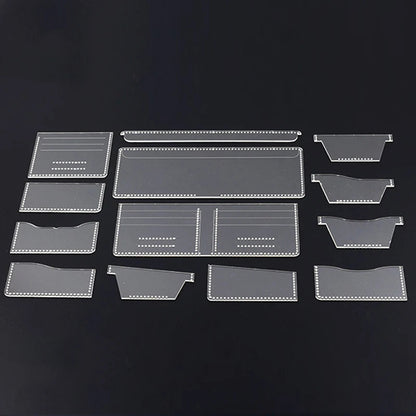 StitchCraft – 13PCS Wallet Pattern Stencil Template Set
