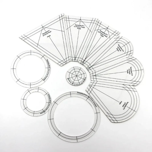 Quiltoria – 10PCS Acrylic Quilting Template Set