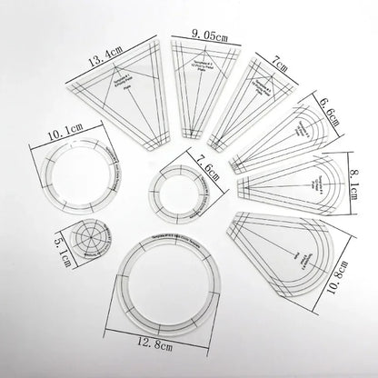 Quiltoria – 10PCS Acrylic Quilting Template Set