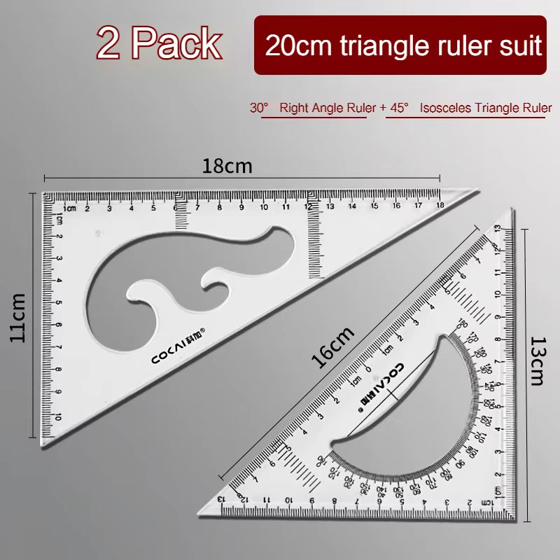 GeoMaster – 2 Piece Triangle Ruler Set
