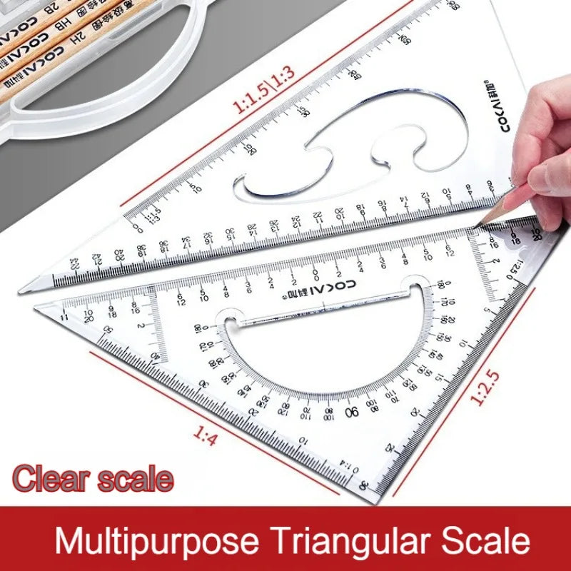 GeoMaster – 2 Piece Triangle Ruler Set