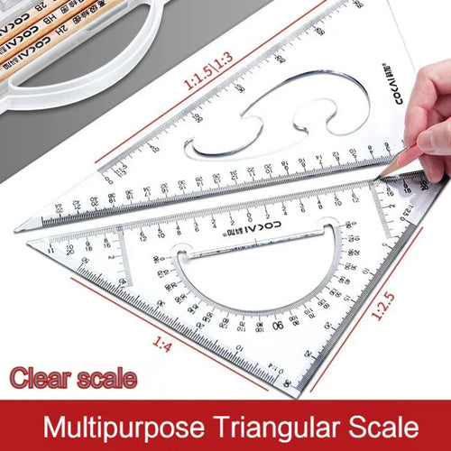 GeoMaster – 2 Piece Triangle Ruler Set