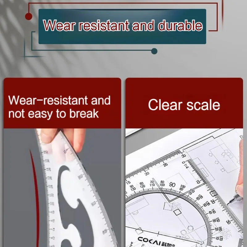 GeoMaster – 2 Piece Triangle Ruler Set