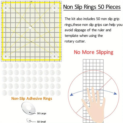 QuiltSphere – 7 Piece Acrylic Quilting Ruler Kit