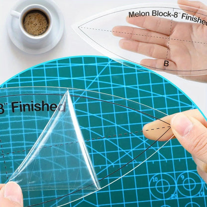 Quiltie – 3pcs Acrylic Quilting Ruler and Template Set