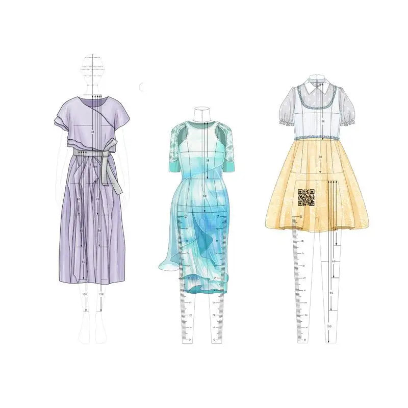 ModaDraft – 4PCS Fashion Design Ruler Set