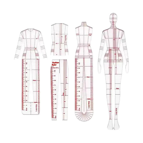 ModaDraft – 4PCS Fashion Design Ruler Set