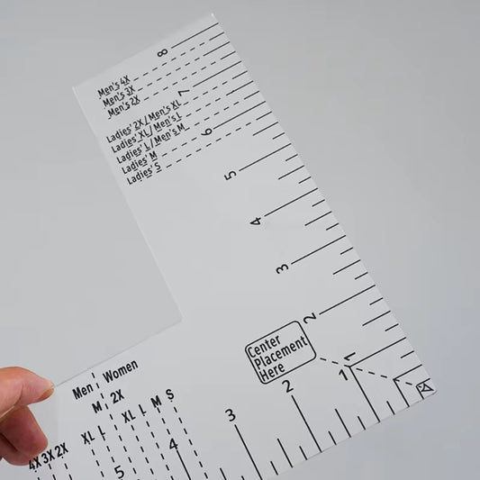 AlignPro – Acrylic T-Shirt Ruler & Logo Placement Guide